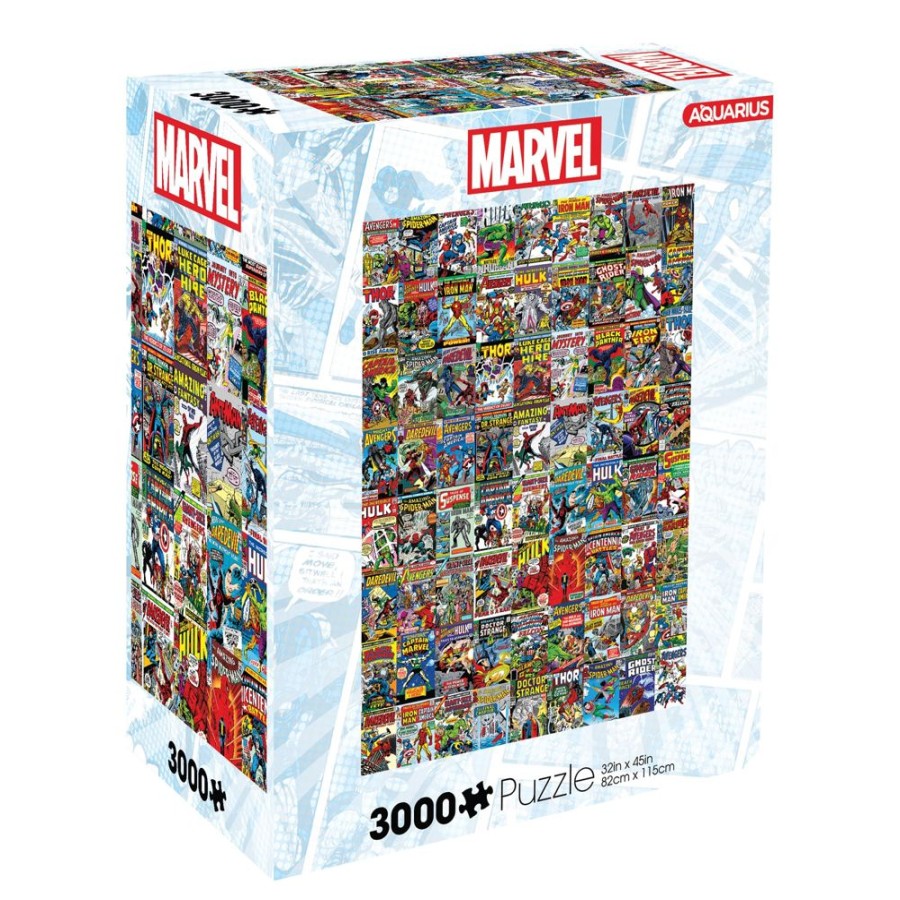 Toynk Marvel Comics Covers Superheroes 3000-Piece Jigsaw Puzzle | Toynk Exclusive | Retro Toys & Games