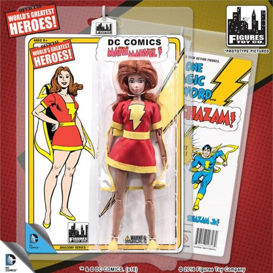 MeTV Figures Shazam Retro 8 Inch Action Figures Series 1: Mary Marvel | Heroes & Villains