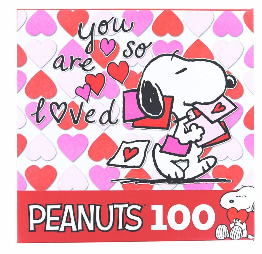 Toynk Peanuts Valentines Day 100 Piece Jigsaw Puzzle | Retro Toys & Games