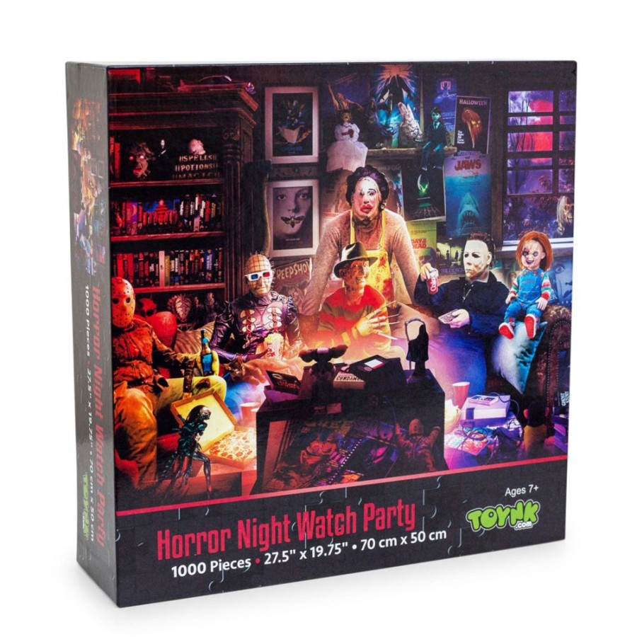 Toynk Horror Night Watch Party 1000 Piece Jigsaw Puzzle | Retro Toys & Games