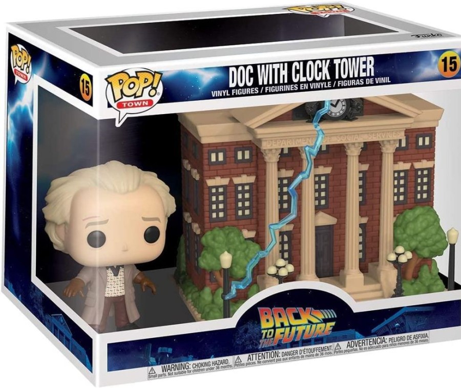 Toynk Back To The Future Pop Town | Doc With Clock Tower | Funko Pops!