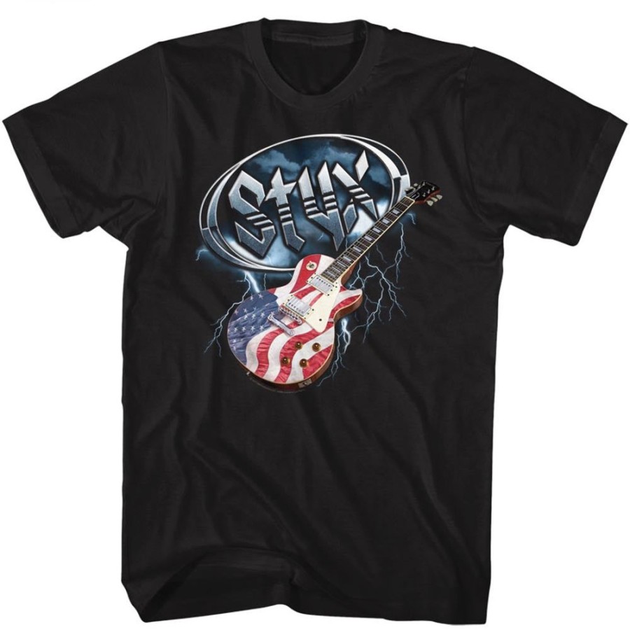 MeTV Custom Brands Styx - Flag Guitar | Band And Artist Apparel