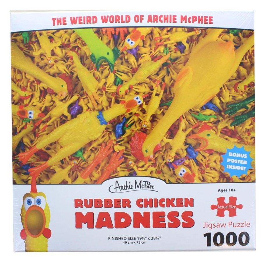 Toynk Rubber Chicken Madness 1000 Piece Jigsaw Puzzle | Retro Toys & Games