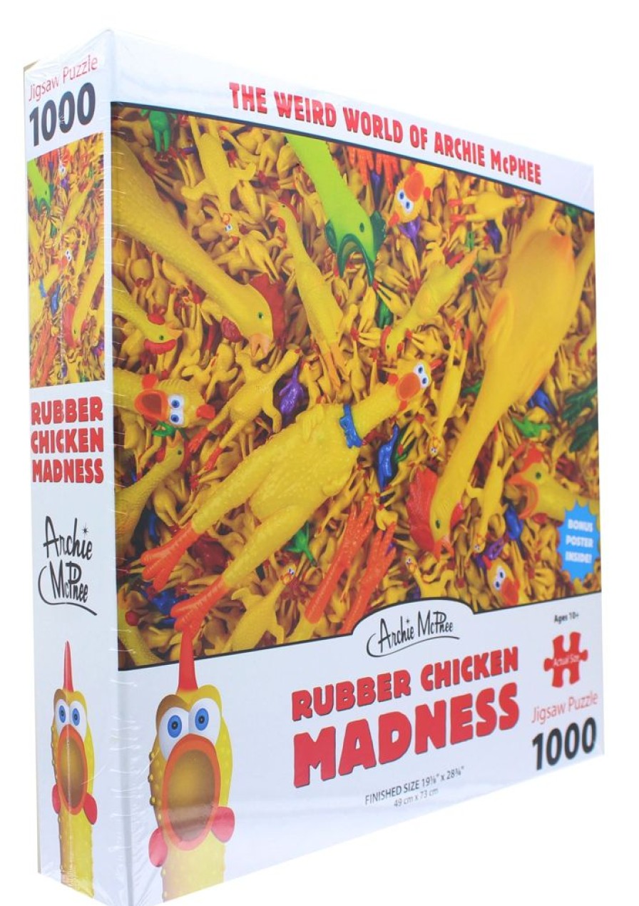 Toynk Rubber Chicken Madness 1000 Piece Jigsaw Puzzle | Retro Toys & Games