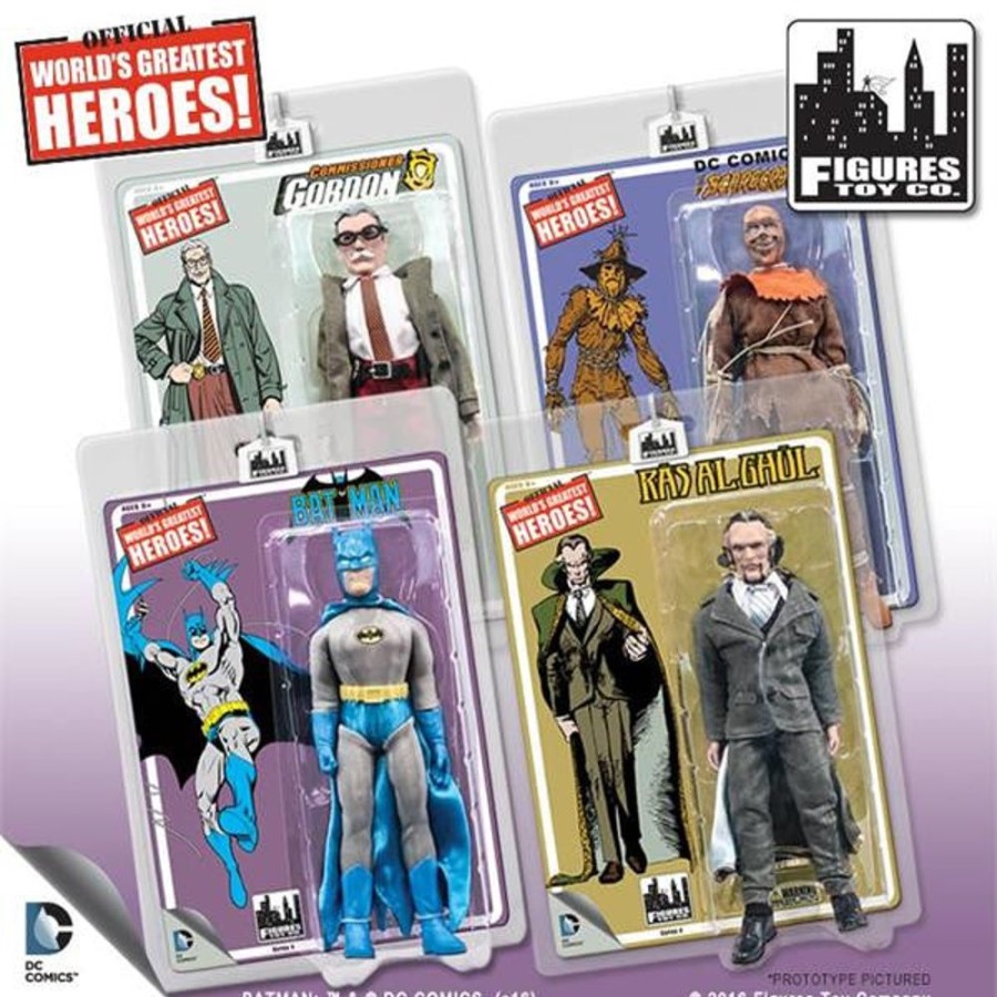 MeTV Figures Batman Retro 8 Inch Action Figures Series 4: Set Of All 4 | Collectible Sets