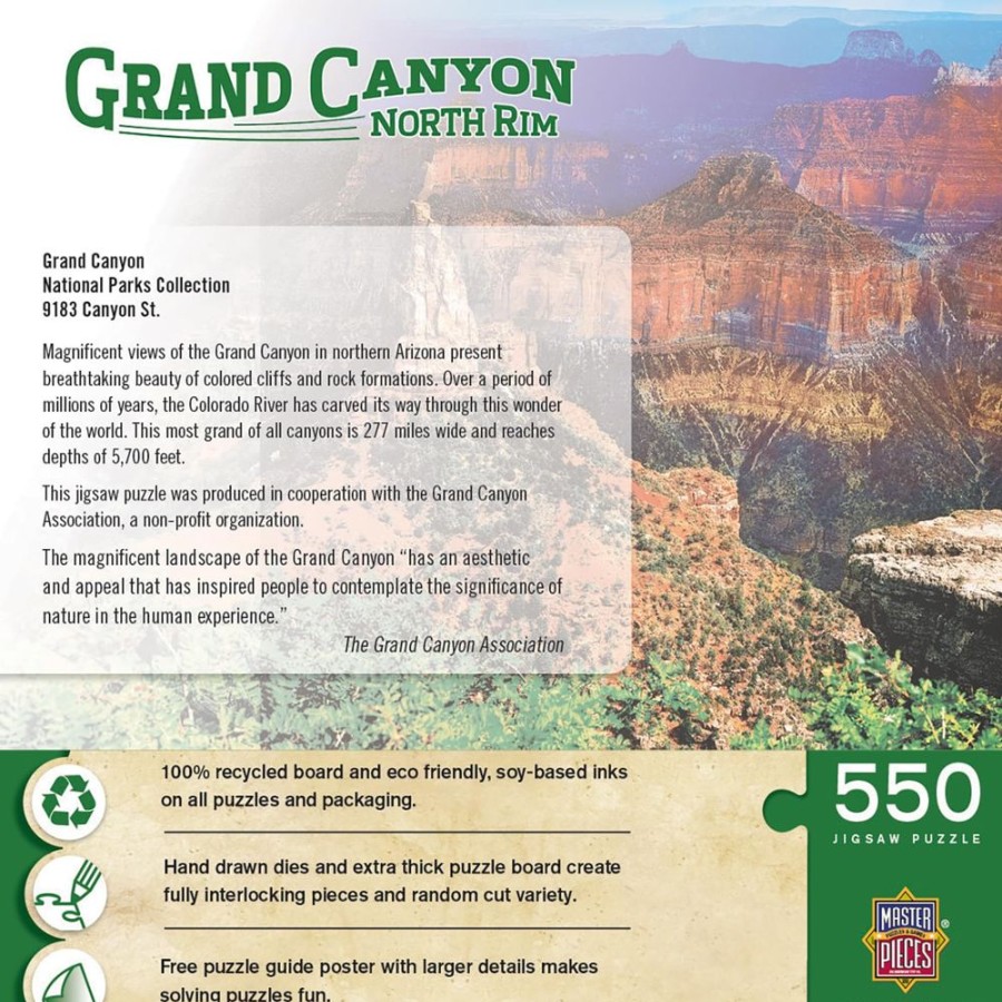 Toynk Grand Canyon North Rim 550 Piece Jigsaw Puzzle | Retro Toys & Games