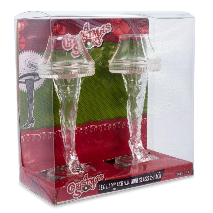 Toynk A Christmas Story Leg Lamp 2-Ounce Mini Shot Glasses | Set Of 2 | Drinkware