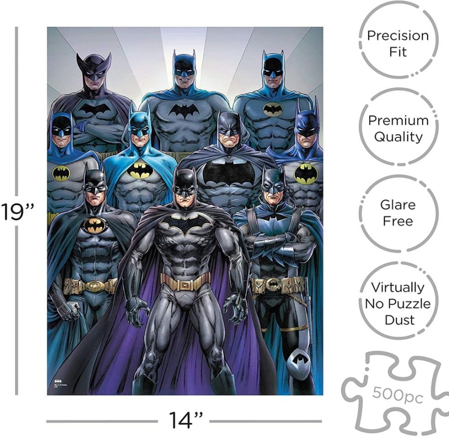 Toynk Dc Comics Batman Batsuits 500 Piece Jigsaw Puzzle | Retro Toys & Games