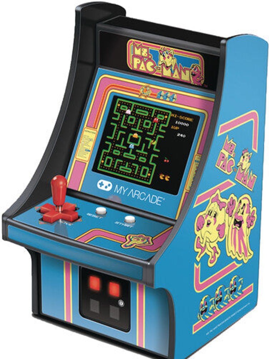 MeTV Entertainment My Arcade Dgunl-3230 Ms. Pac-Man Micro Player Retro Arcade Machine - 6 Inch | Handheld Video Games