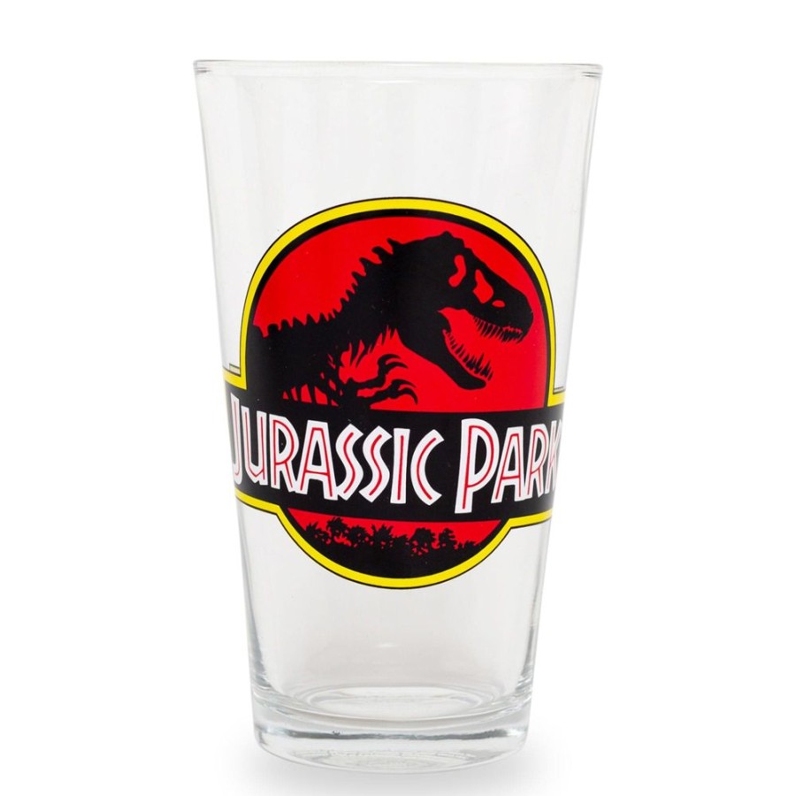 Toynk Jurassic Park Logo Pint Glass | Holds 16 Ounces | Drinkware