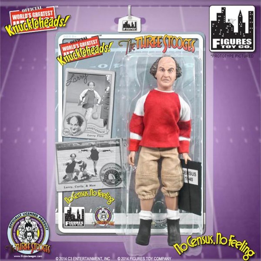 MeTV Figures The Three Stooges 8 Inch Deluxe Figurine: No Census, No Feeling Larry | The Three Stooges