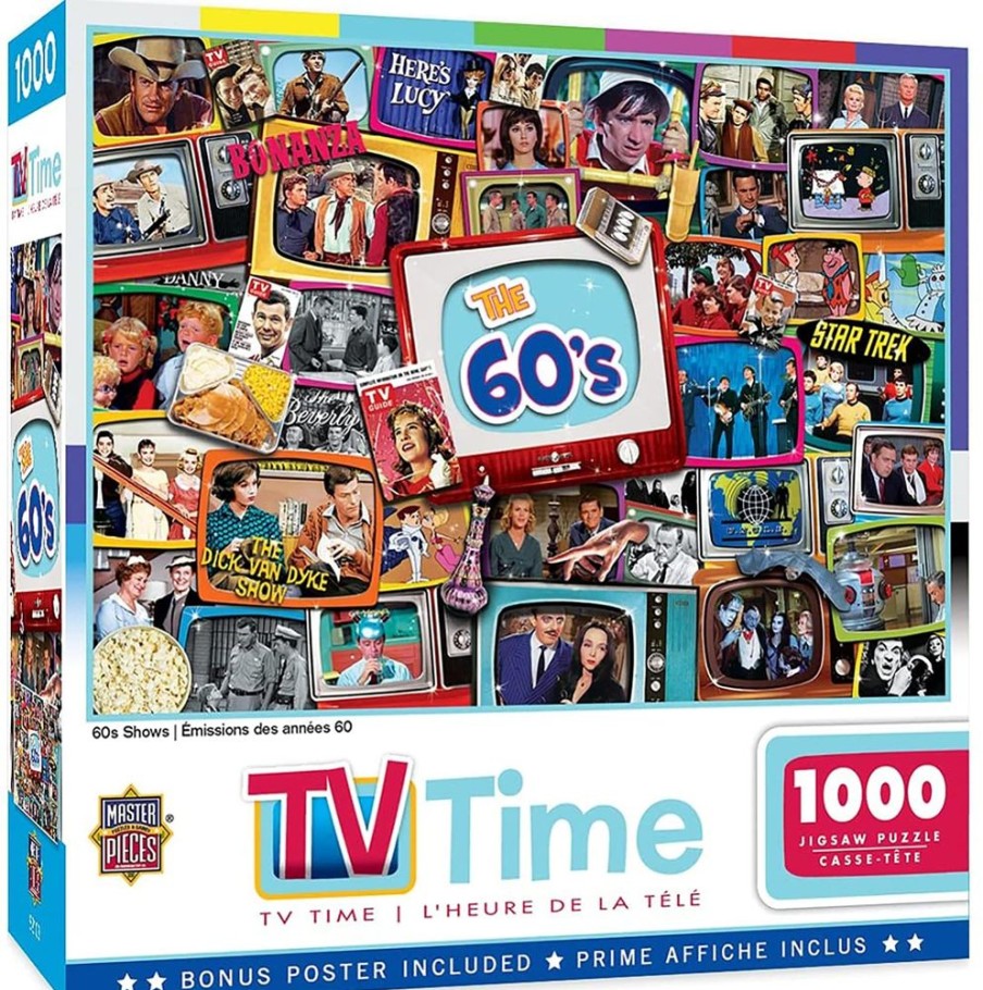 Toynk Tv Time The 60S 1000 Piece Jigsaw Puzzle | Retro Toys & Games