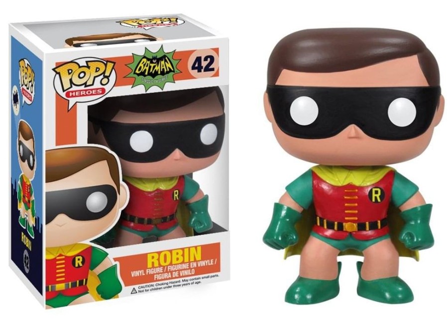 Toynk Batman Pop Heroes 1966 Classic 3.75" Vinyl Figure: Robin | Funko Pops!