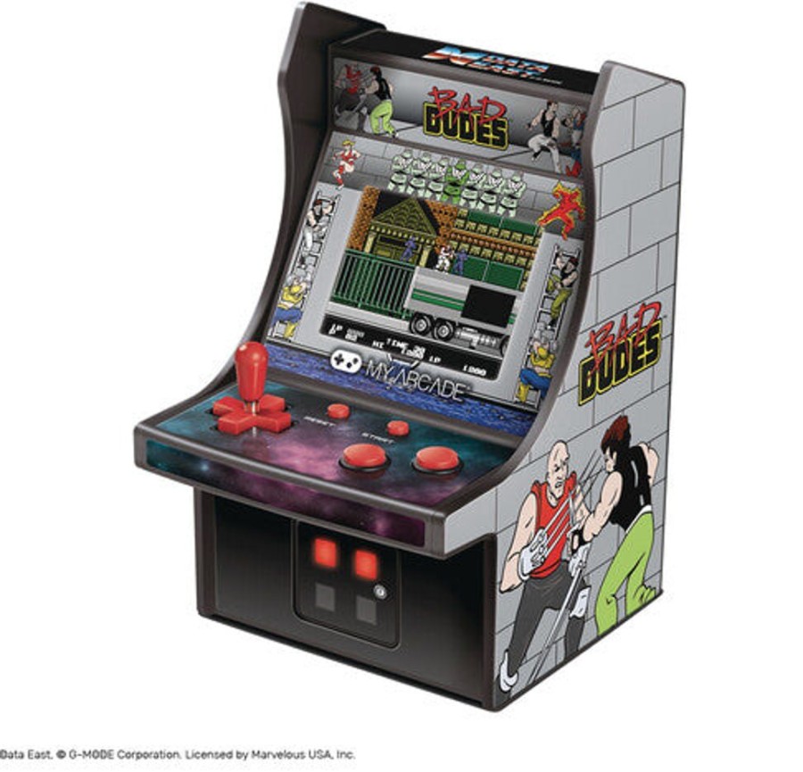 MeTV Entertainment My Arcade Dgunl-3214 Bad Dudes Micro Player Arcade Machine - 6 Inch Collectable | Handheld Video Games