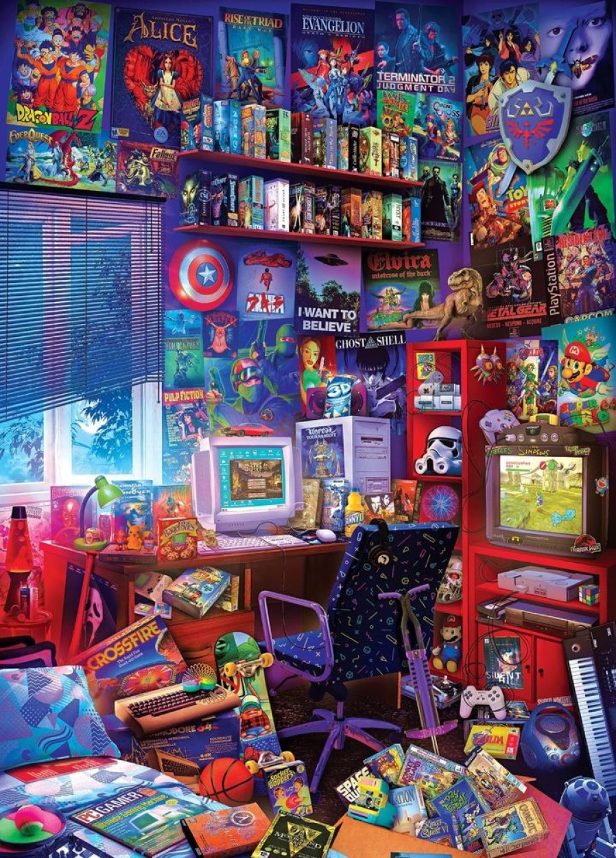 Toynk 90S Game Room Pop Culture 1000 Piece Jigsaw Puzzle By Rachid Lotf | Puzzles