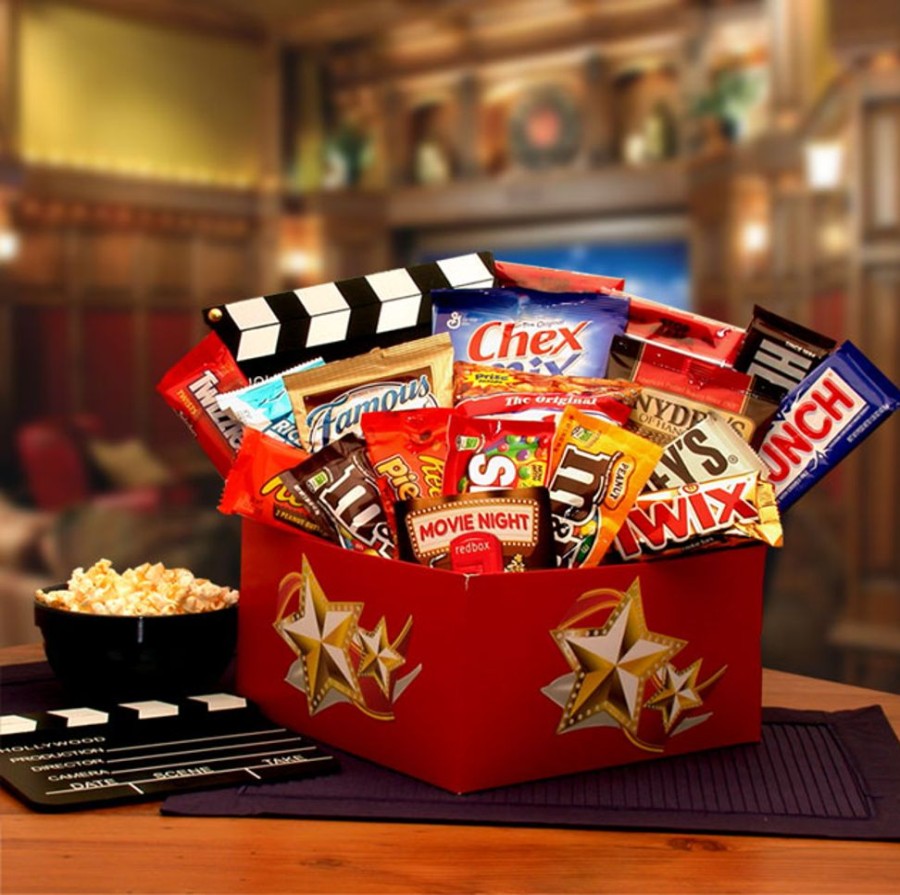 GBDS It'S A Red Box Night Gift Box With Red Box Gift Card | Movie Night Gift Baskets