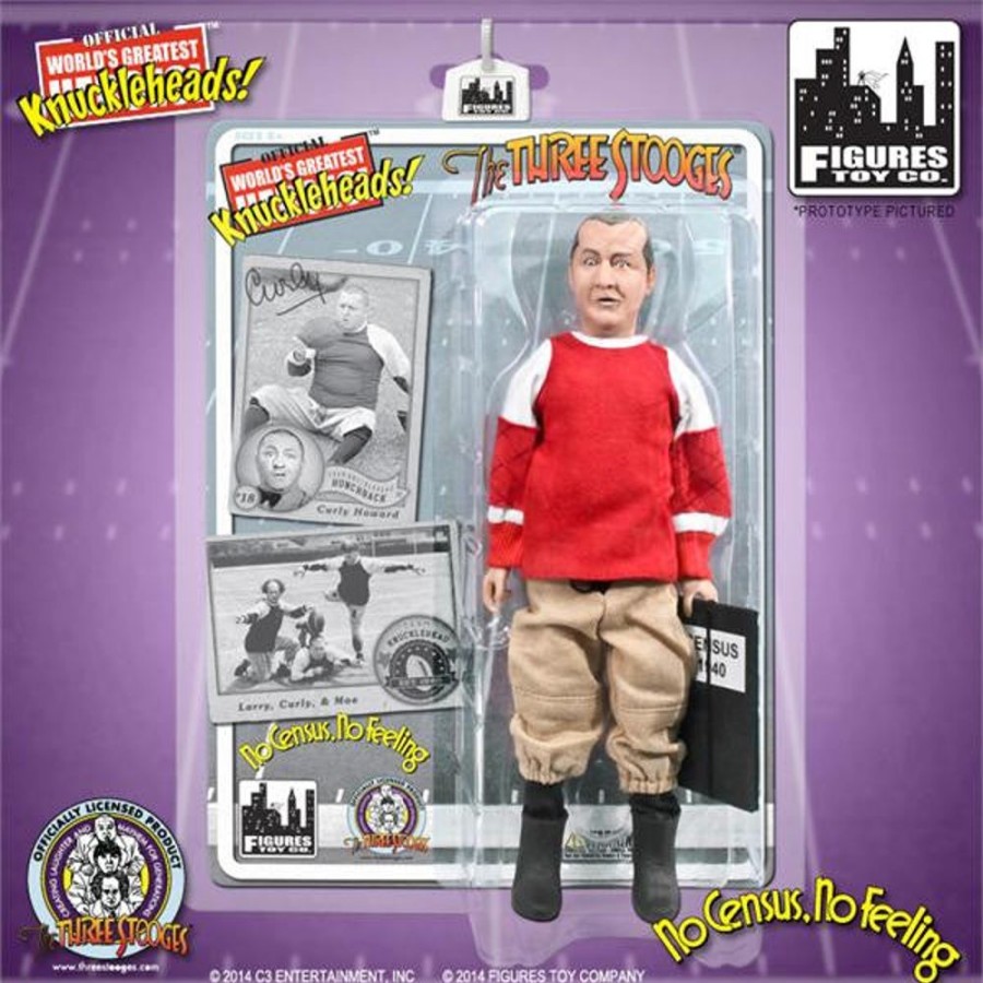 MeTV Figures The Three Stooges 8 Inch Deluxe Figurine: No Census, No Feeling Curly | The Three Stooges