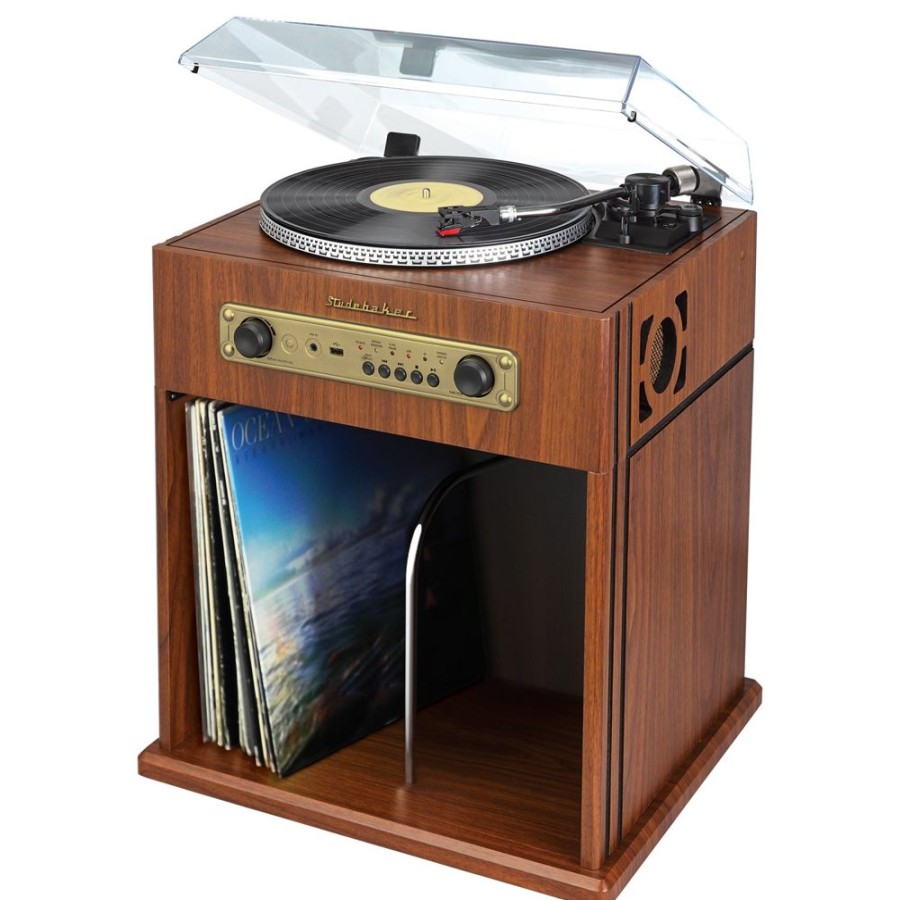 Studebaker Studebaker Stereo Turntable With Bluetooth Receiver And Record Storage Compartment | Record Players