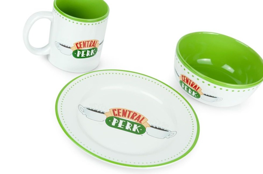 Toynk Friends Central Perk Coffee House Dining Set Collection | 3-Piece Dinner Set | Drinkware