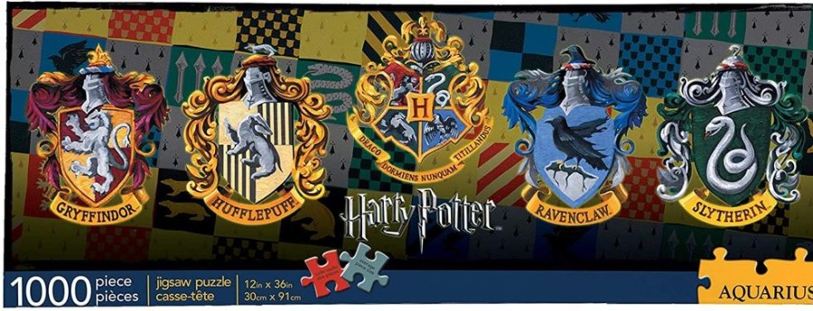 Toynk Harry Potter Crests Slim 1000-Piece Jigsaw Puzzle | Retro Toys & Games