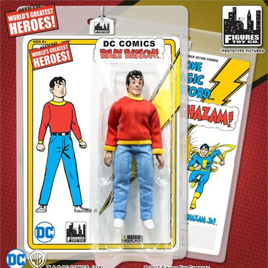 MeTV Figures Shazam Retro 8 Inch Action Figures Series: Billy Batson | Heroes & Villains