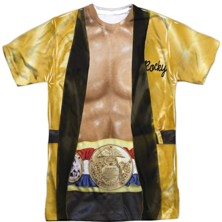 MeTV Custom Classics Rocky - Yellow Robe Costume (Front & Back) | Costume Apparel