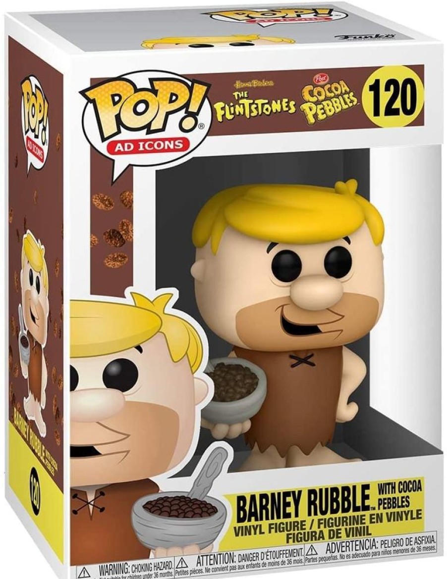 Toynk Cocoa Pebbles Funko Pop Ad Icons Vinyl Figure | Barney Rubble | Classic Brands Tees