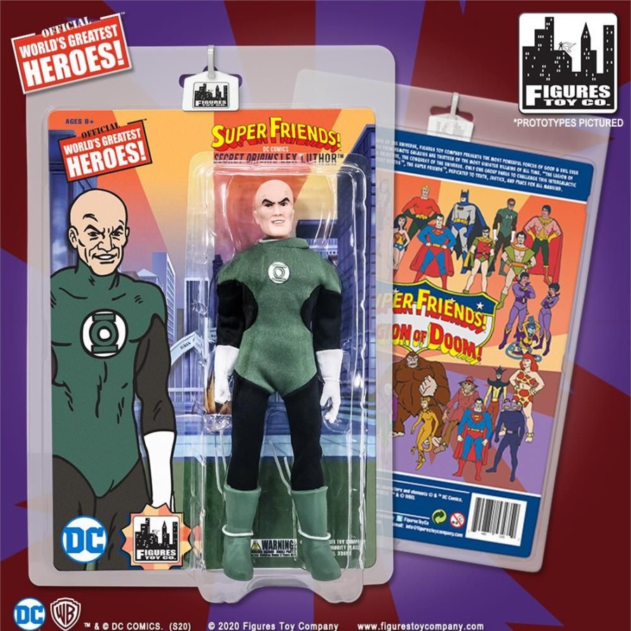 MeTV Figures Super Friends Action Figures Series: Lex Luther As Green Lantern Variant | Heroes & Villains